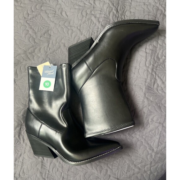 Universal Thread Black Aubree Ankle Boots NWT SZ 10, 9.5 &  9 Western Cowgirl - Picture 10 of 15